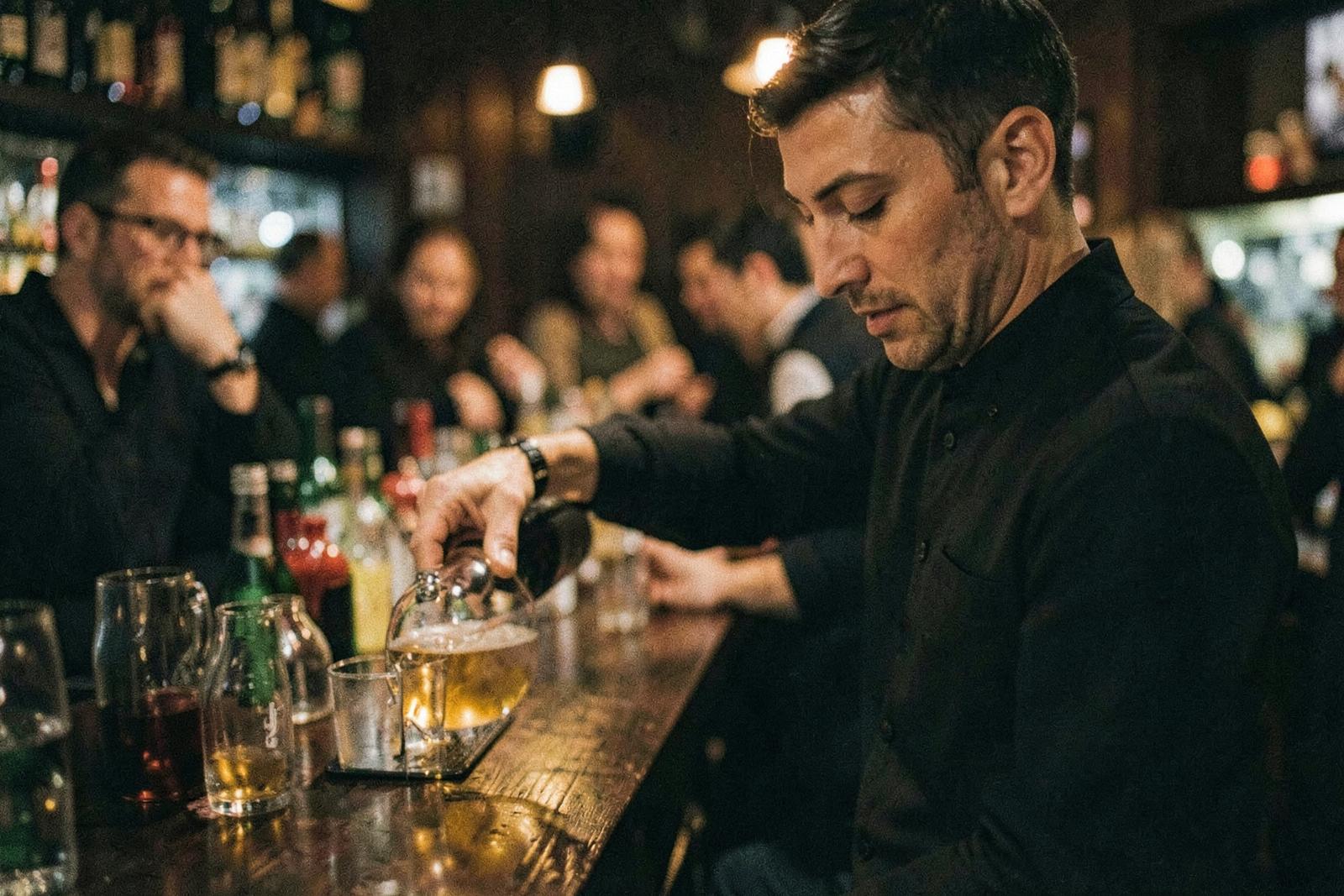 Bartender at work